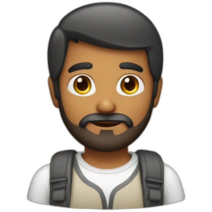 Indian male age 35 with beard emoji