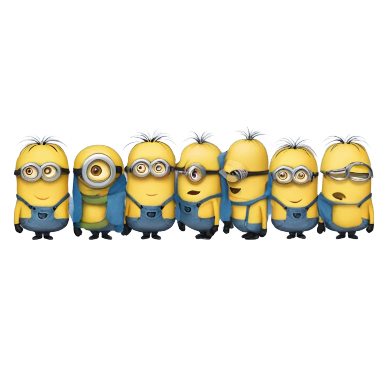 Minions in line emoji