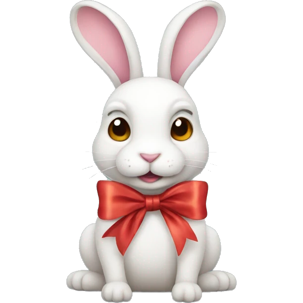 rabbit with ribbon emoji