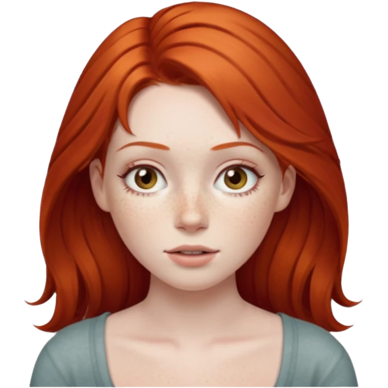 Naked red haired girl with freckles and large tits emoji