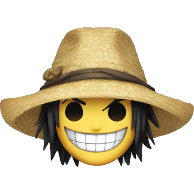 Strawhat from one piece emoji
