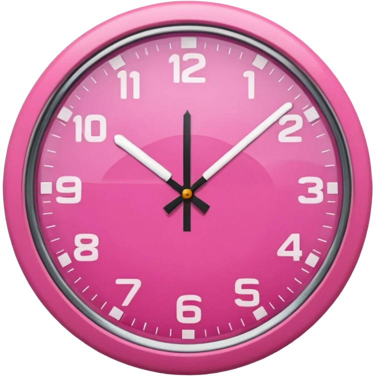 pink clock  emoji