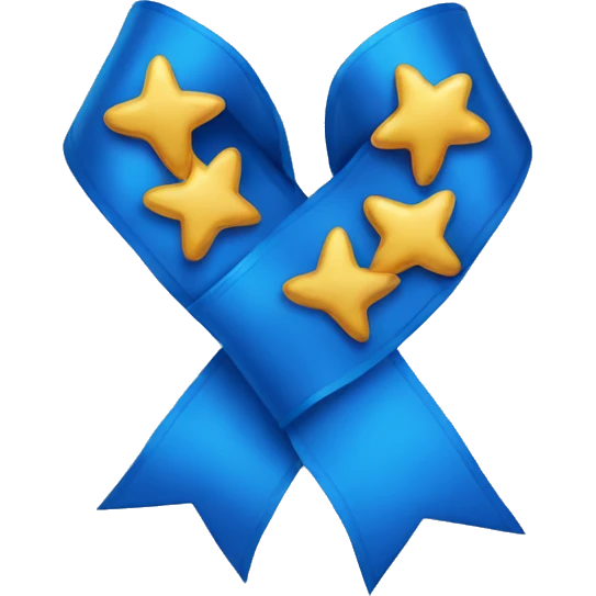 Blue ribbon emoji emoji