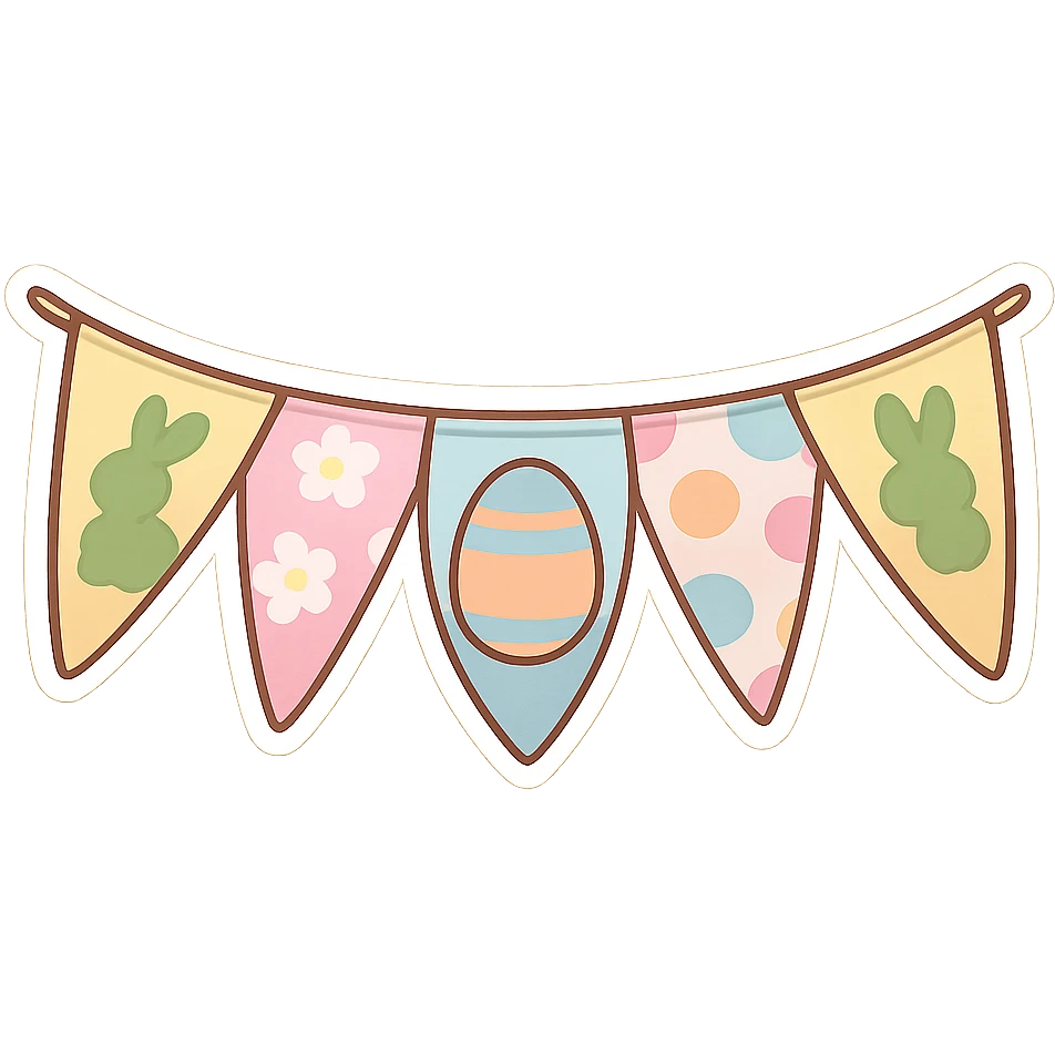 一串复活节彩旗 emoji