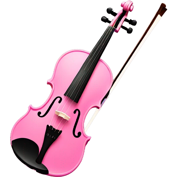 Pink violin emoji