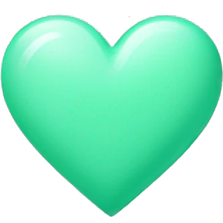 Mint green heart emoji