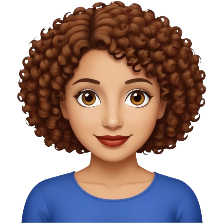 Puerto Rican actress Marian Pabón with short curly hair, expressive eyes, warm smile, middle-aged Latina woman emoji