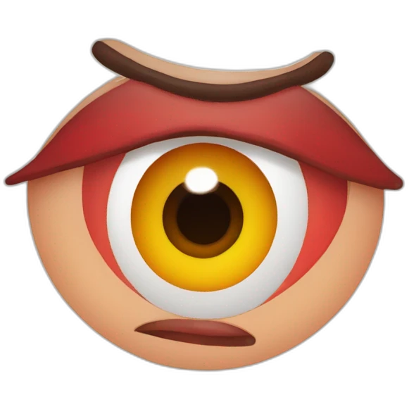 Les yeux très rouges conjonctivite emoji
