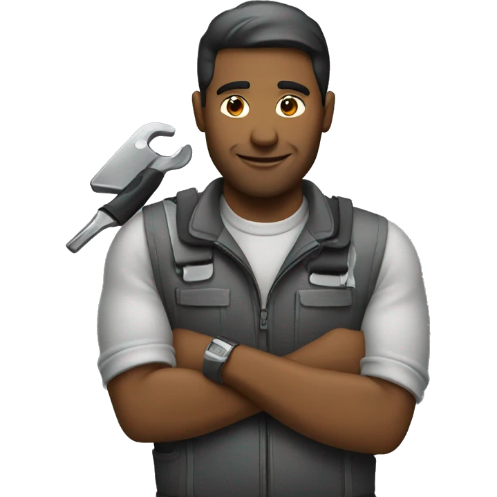 Man fixing a car  emoji