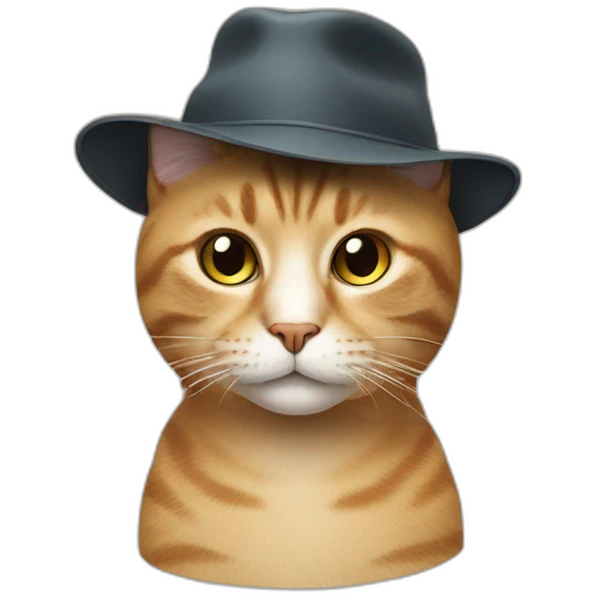 cat wearing a hat emoji