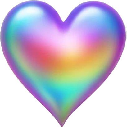 Iridescent heart  emoji
