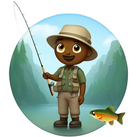 Me fly fishing emoji