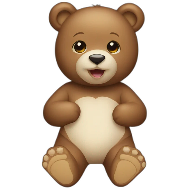 Baby in a bear combi emoji