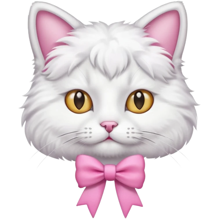 cat with pink ribbon emoji