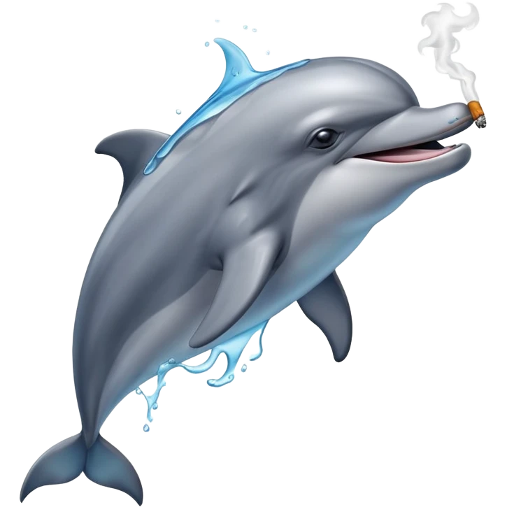 Golfinho a fumar emoji
