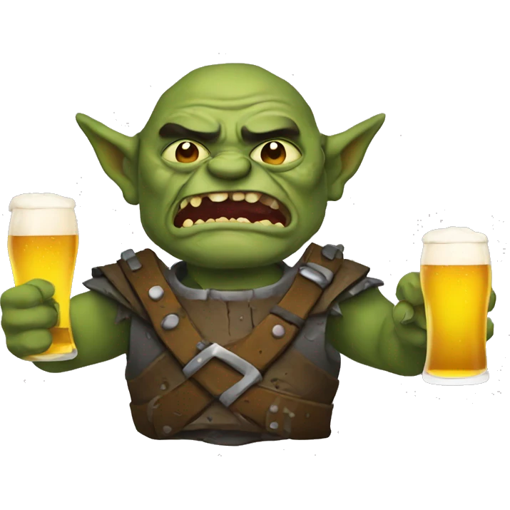 orc with beer emoji