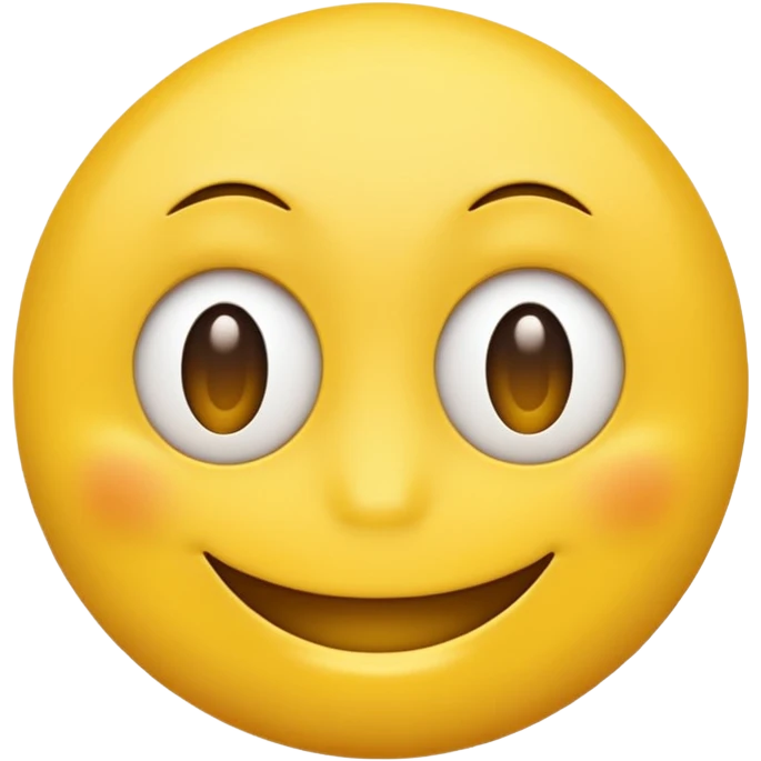 smile emoji where the eyes and mouth are very close together towards the center of the face emoji