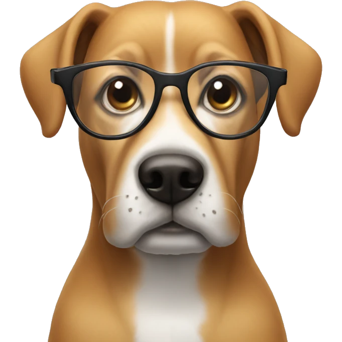 dog wearing glasses emoji