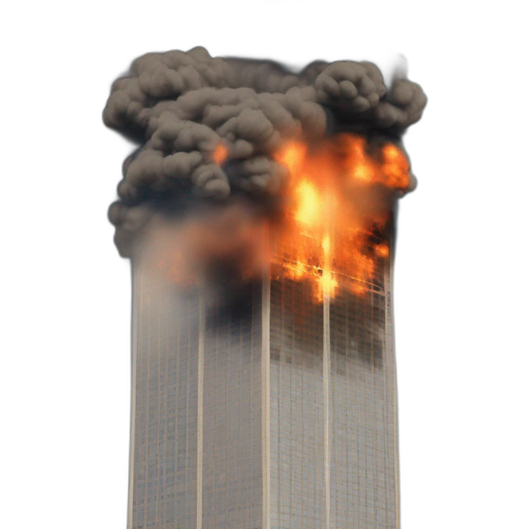 911 twin towers on fire emoji