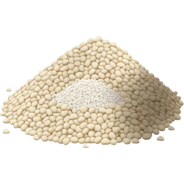 a pile of cat litter (white) emoji