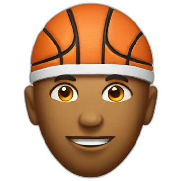Basketball mit lachenden Gesicht emoji