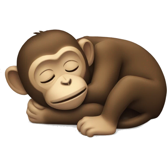 a monkey sleeping  emoji