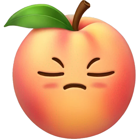 Peach with a bow emoji