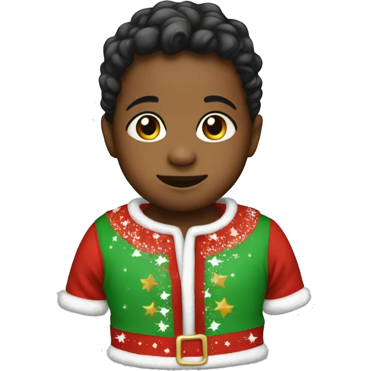 baby wearing a christmas outfit  emoji