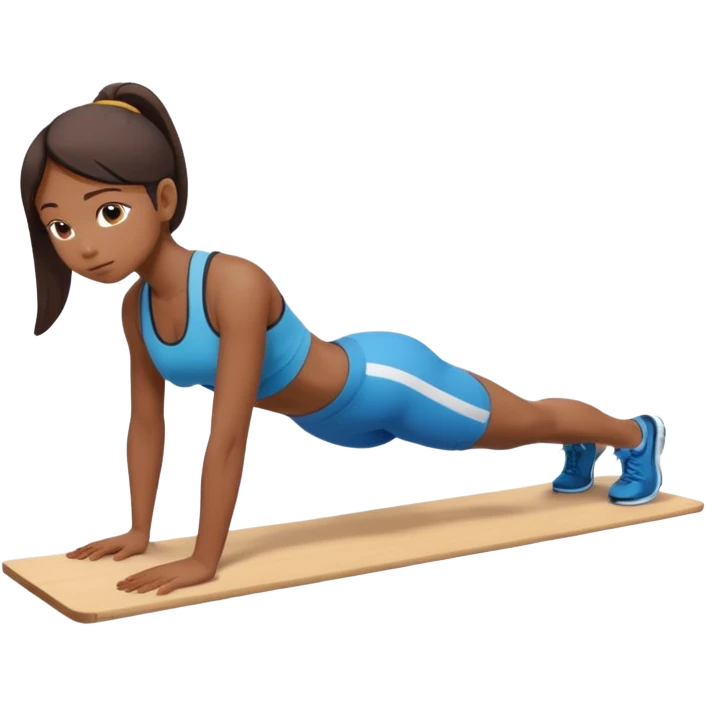 girl is doing plank emoji