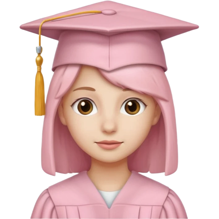 light pink hat graduation emoji