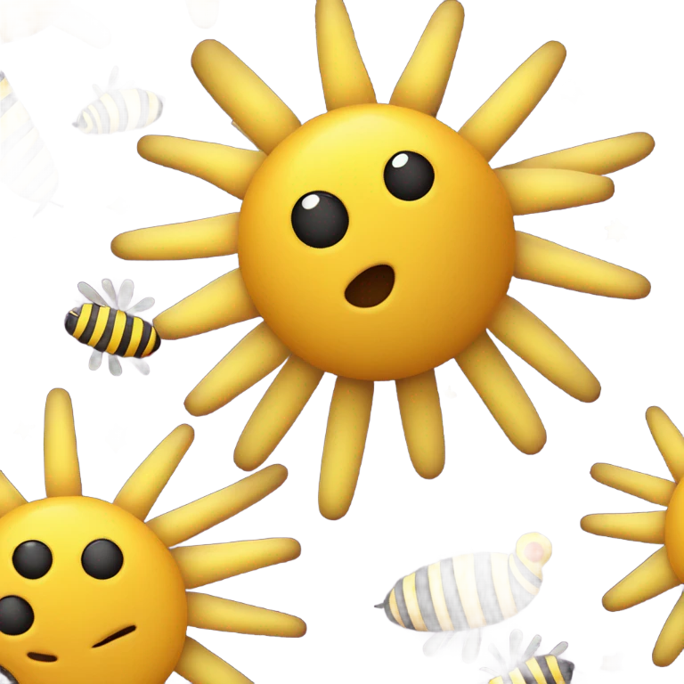 fireworks for new year’s eve bees flying around the yellow fireworks emoji