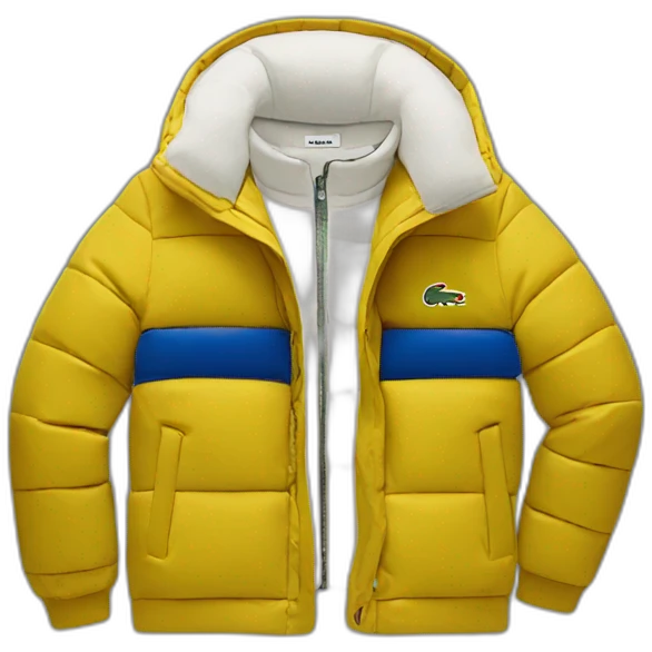 Lacoste puffer jacket emoji
