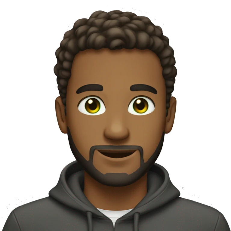 Man 21 years old, with trimmed beard, green eyes, 
short hair emoji