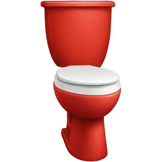 a red toilet emoji