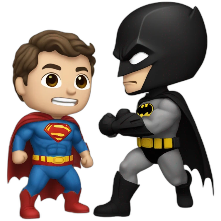 Batman fight superman emoji