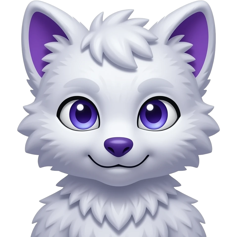 White/purple night furry how to train your dragon with purple blue eyes emoji