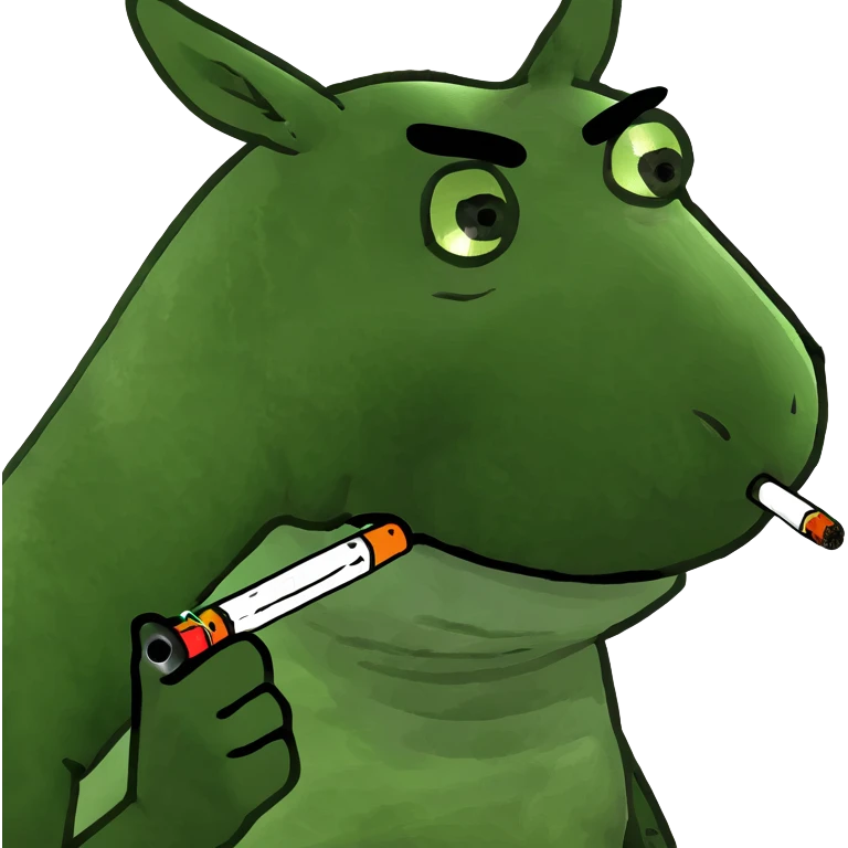 donkey smoking cigarette  emoji