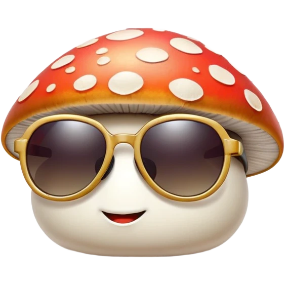 Mushrooms in sunglasses emoji