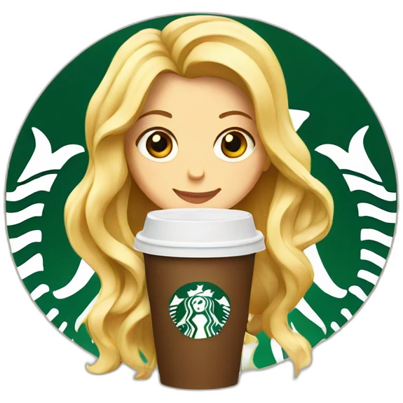 Starbucks logo inspired by shakira emoji