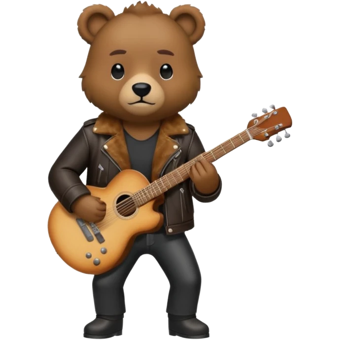 Bear rockstar  emoji