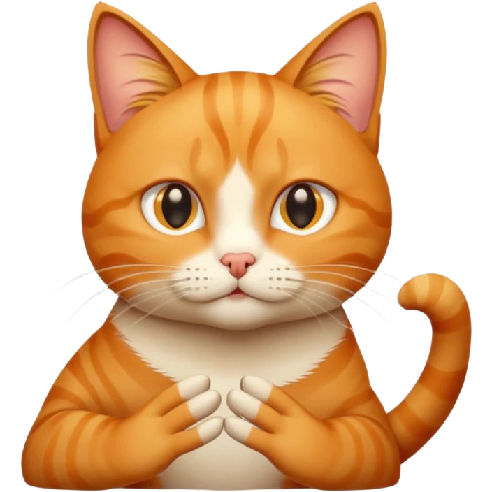 Scheming cat with steepled fingers emoji