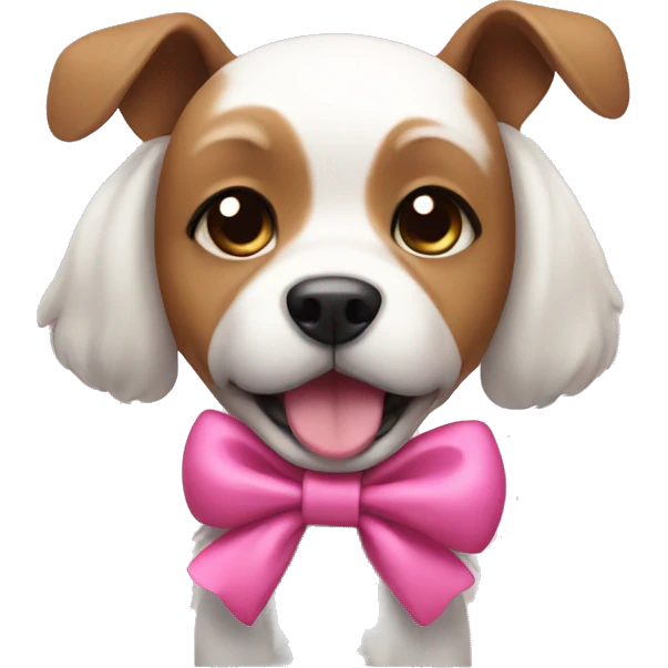 Dog with pink bow emoji