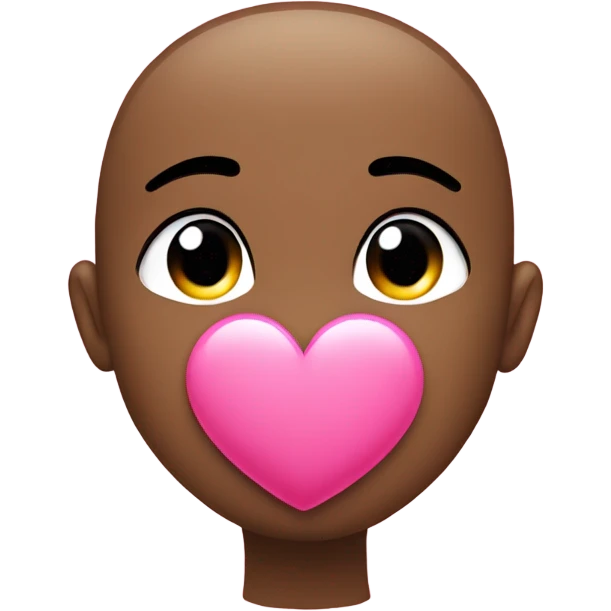 kissy face with pink heart emoji
