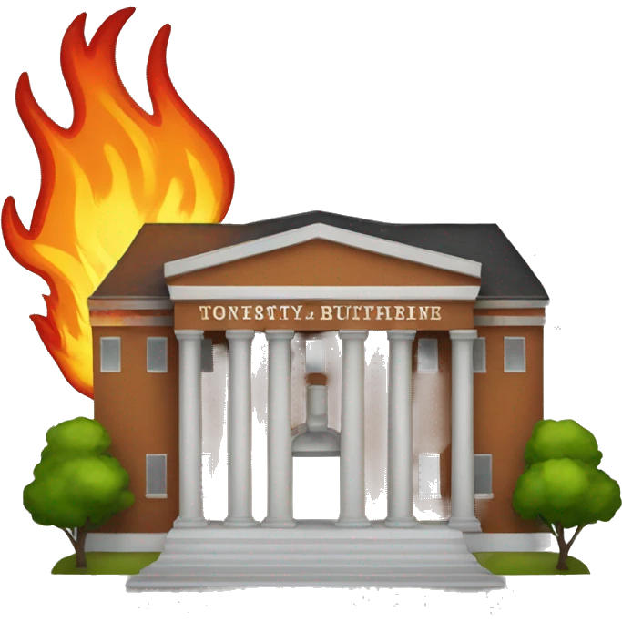 University with fire emoji