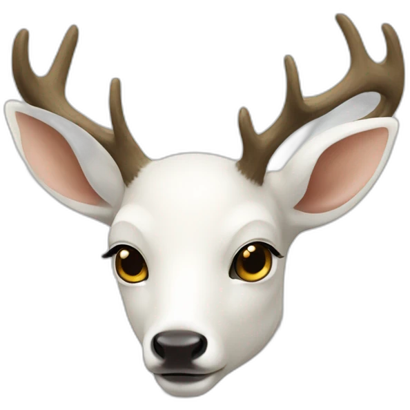 Real white deer emoji