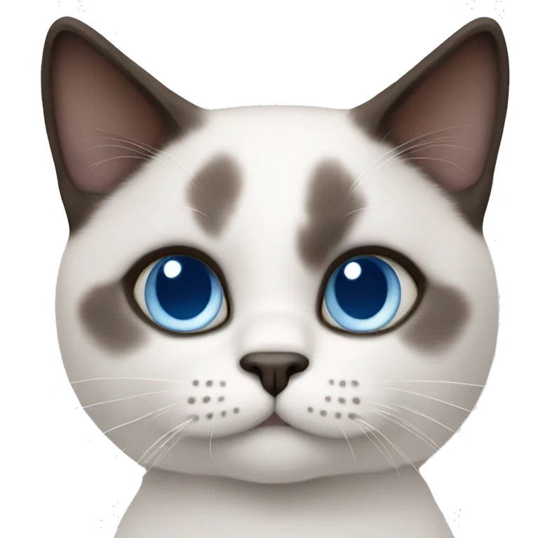 snowshoe cat blue eyes emoji