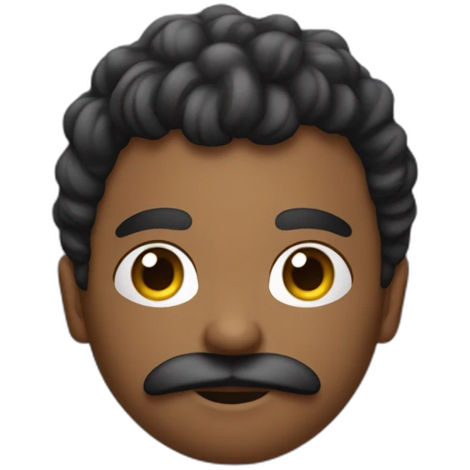 Rappeur noire avec une petite moustache et des petites tresses  emoji