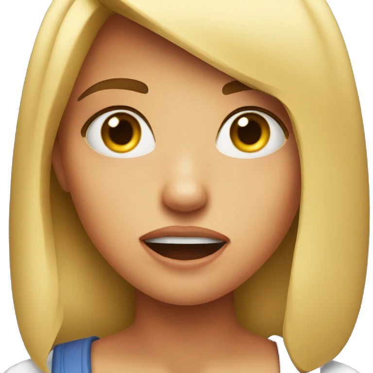 A girl Shock face emoji