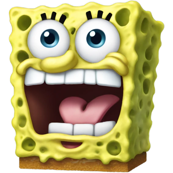 spongebob with her mouth closed emoji