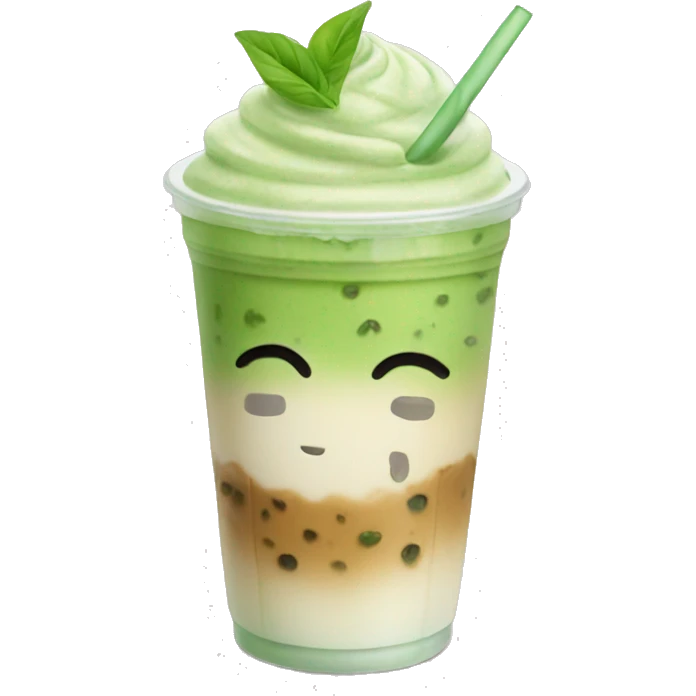 Iced matcha latte emoji
